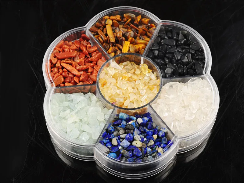 2017 Натуральный Кристалл Бисер Семь Чакра Камень Подарочной Коробке Природных