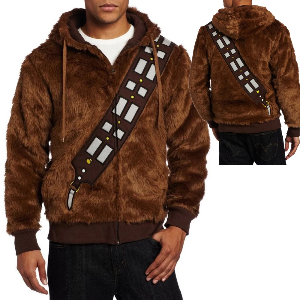 Горячее предложение! Распродажа! Звездные войны I Am Chewie Chewbacca пушистый костюм для косплея Chewbacca куртка с капюшоном мужская одежда плюшевая куртка над их худи