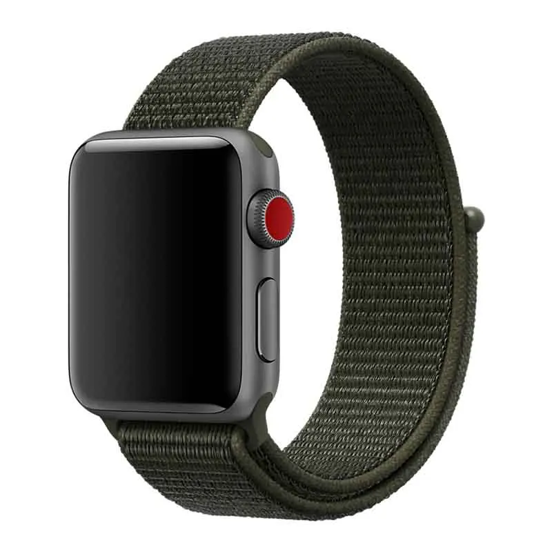 5-Army Green Ремешок на запястье для Apple Smartwatch Band спортивные часы серии 4/3/2/1 наручных часов iwatch 38 мм 42 мм мягкий нейлон браслет смарт-браслет аксессуары - Цвет: 5-Army Green