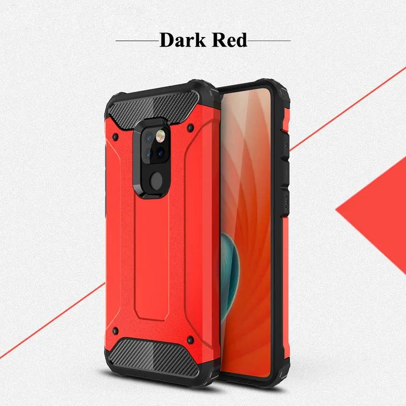 Армированный чехол для huawei Коврики 20 Lite 30 9 10 Pro Nova 5i 3i 3E 4 4E 5/5 T 20X Силиконовый противоударный резиновый Жесткий задний Чехол бант - Цвет: Dark Red