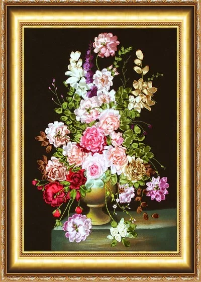 Набор для вышивки крестиком сделай сам 3D ленты наборы рукоделия картины с