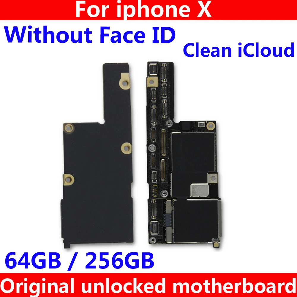 Оригинальная материнская плата без face ID для iphone X чистая iCloud IOS Логическая 10 64 ГБ 256