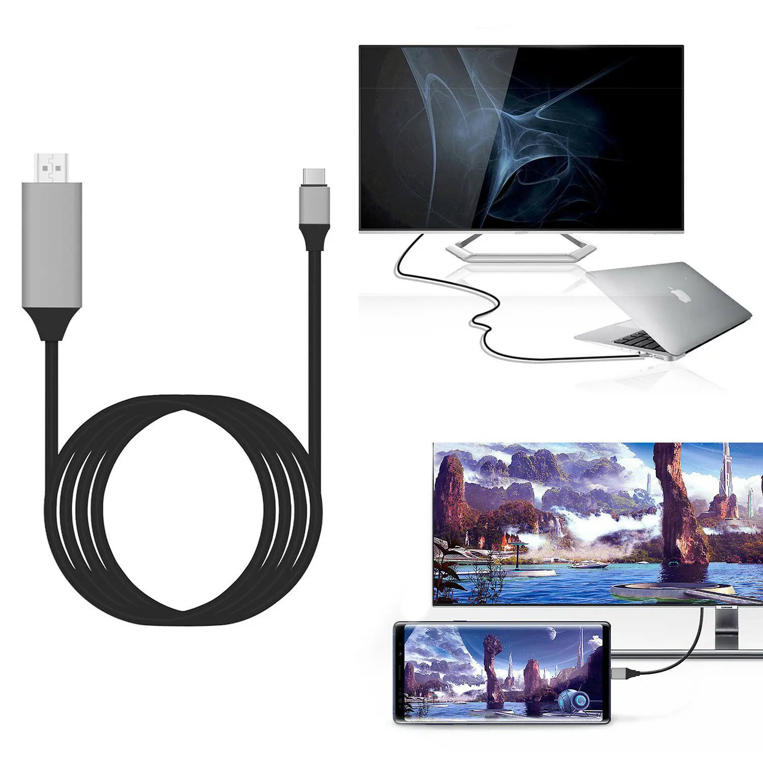Новинка 4K USB 3 1 внешний вид C в HDMI совместимый кабель HDTV адаптер для Lenovo MacBook Pro Samsung