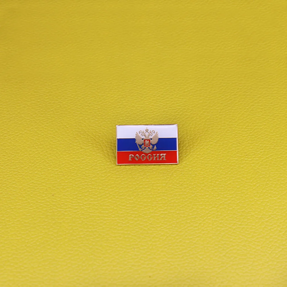 Российский флагштифт Национальная эмблема двойные значки с орлом ювелирные