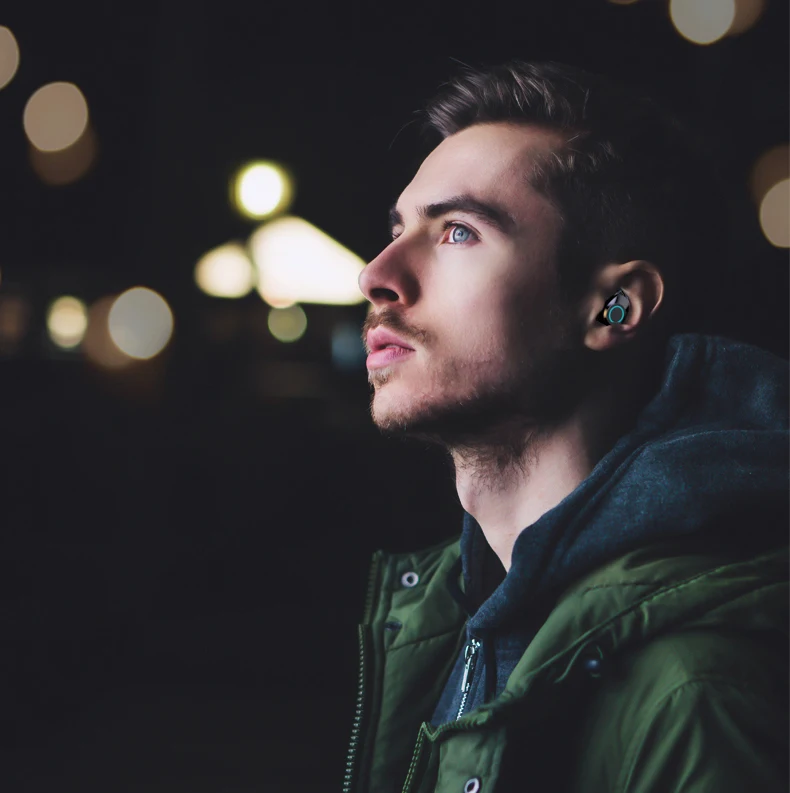 Беспроводной наушники Bluetooth 5,0 с двойной микрофон 3D спортивные стерео наушники в ухо Bluetooth гарнитура для телефона ПК MP3