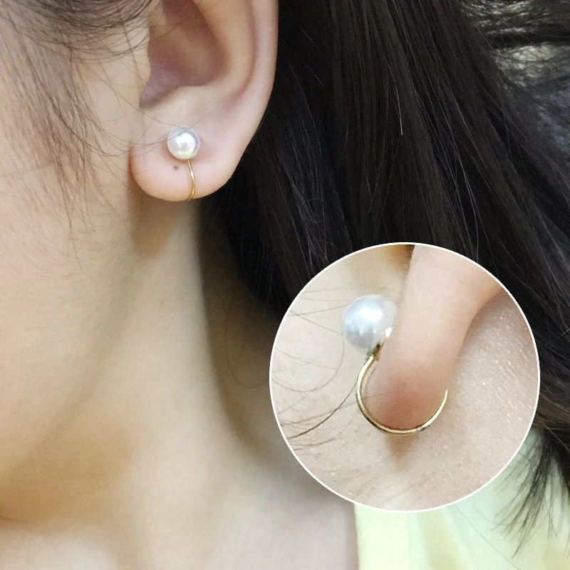 UNNAIER Ретро темпераментная жемчужная клипса для ушей без проколов высокое чувство