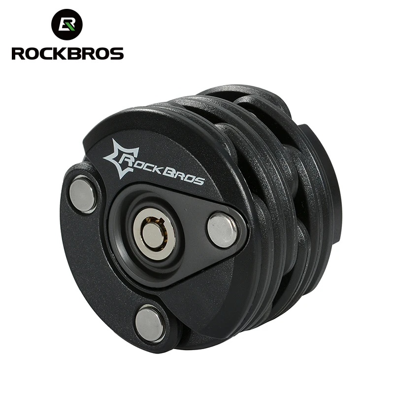 ROCKBROS Противоугонный замок для велосипеда, замок для цепи, Складной Замок Гамбург, стильный велосипедный замок, высокое качество, Противоугонный замок, 4 цвета
