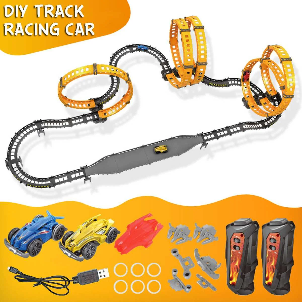 LBLA RC игрушка гоночный трек DIY пульт дистанционного управления детский автомобиль электрическая ручка управления гоночный автомобиль трек модель игрушка железная дорога игрушка
