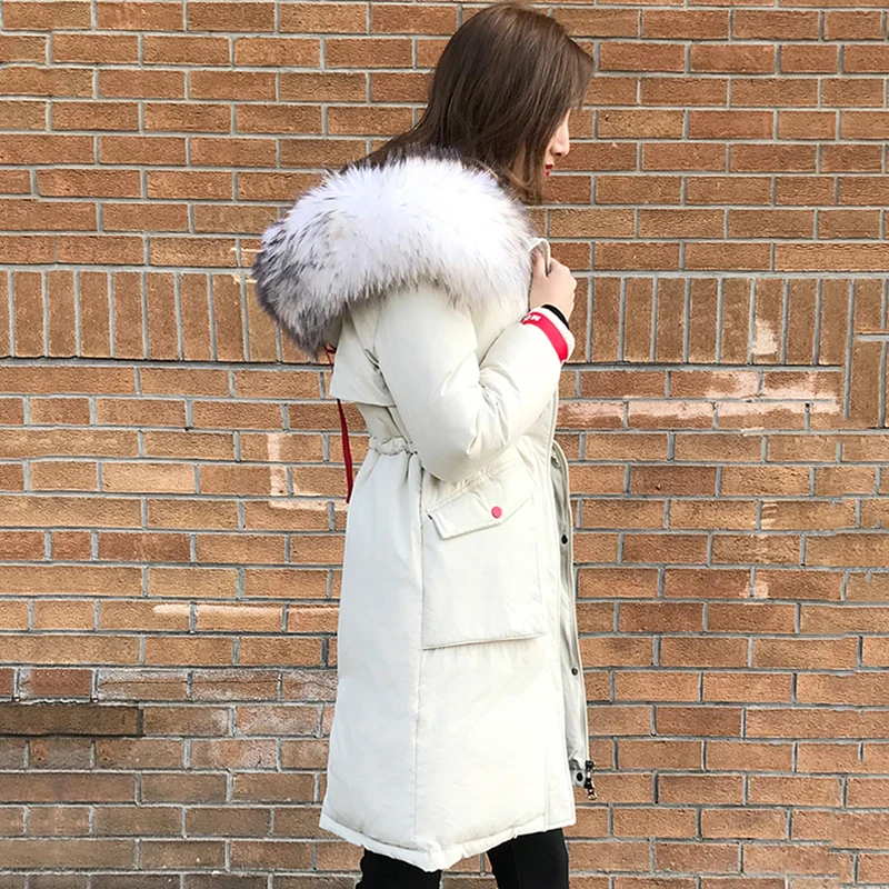 2019 Новый размера плюс 5XL 6XL зимняя куртка с меховым капюшоном Подошва ПОДБИТАЯ