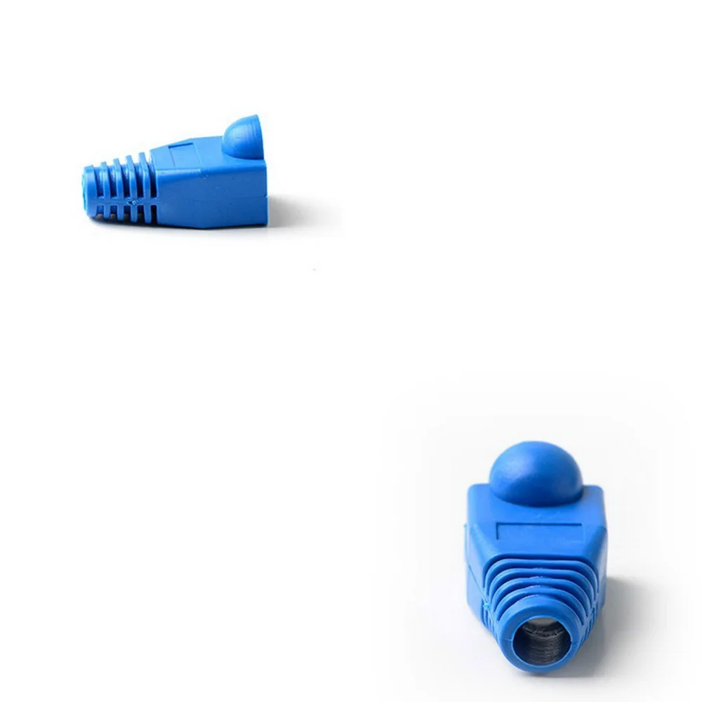 10 штук мягкие Пластик Ethernet RJ45 Кабельный разъем сапоги заглушка разъема натяжения
