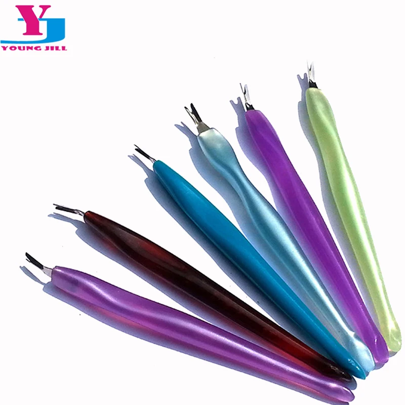 Новый 6 шт./лот Смешать Цвет Кутикулы Pusher Маникюр Мертвую Кожу вилка Толкач