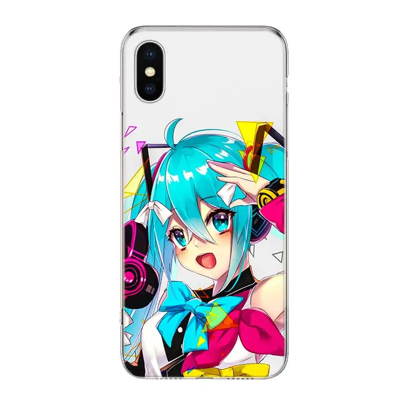 Anime Girl Hatsune Miku Fundas Silicone Phone Back Case For Apple iPhone 6 6S 7 8 Plus X 10 XS MAX XR 5 5S SE Heart Cover |