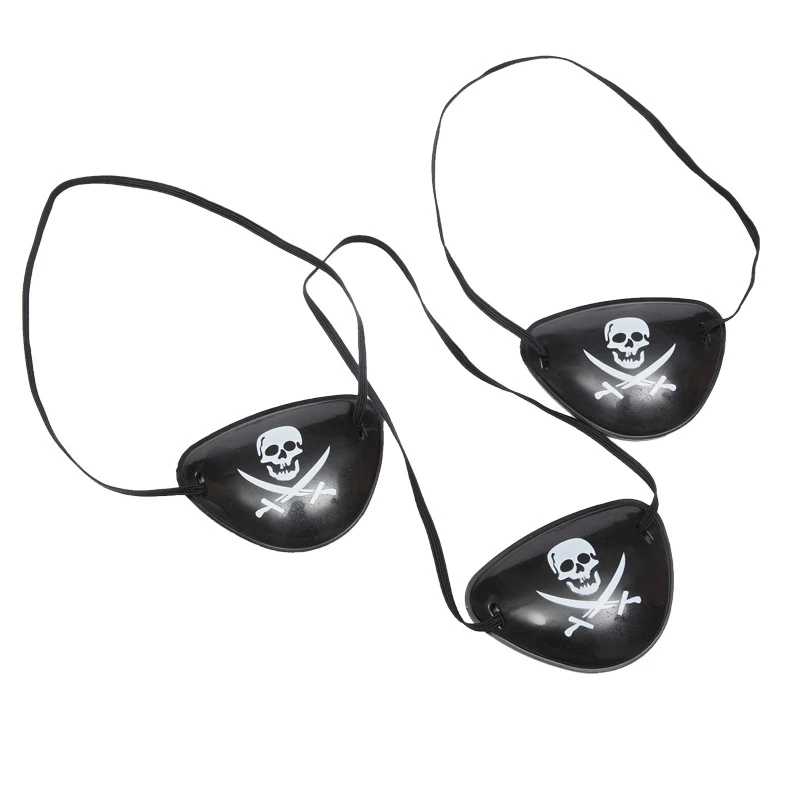 50 шт./лот капитан Джек пиратский череп патч для глаз маска Хэллоуина маски