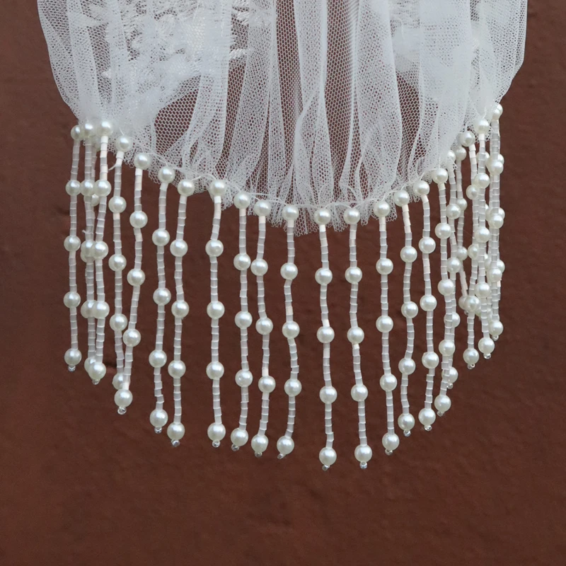 Винтажная имитация жемчуга кисточка аппликация вуали Свадебная шляпка для волос