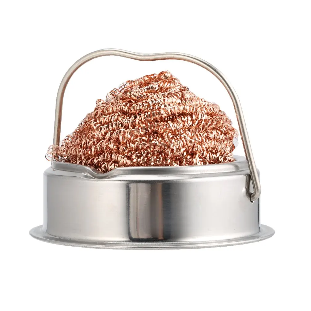 1 шт. стальная проволочная щётка железный кончик паяльника очиститель для