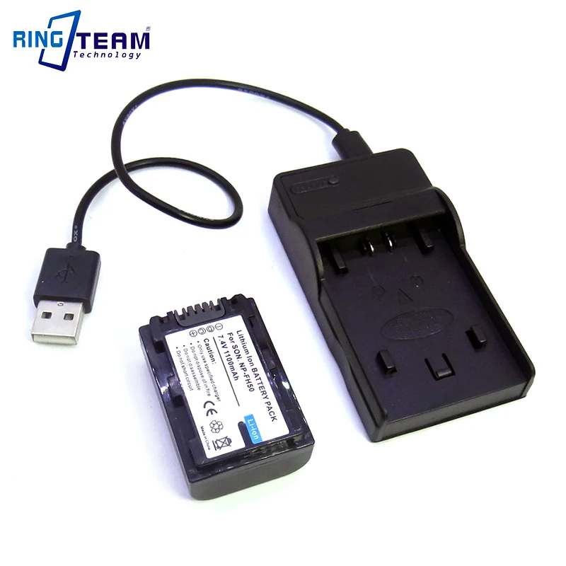 NP-FH50 NP-FH40 Батарея и USB Зарядное устройство для sony камеры DCR HC16 HC17 HC18 HC19 HC20 HC21 HC22 HC23 HC24 HC26 HC27 HC28 HC30 HC32