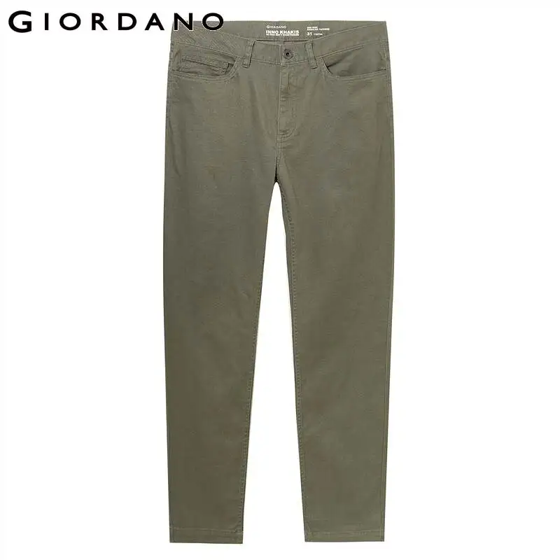 Giordano стрейчевые повседневные брюки из натурального хлопка выполненные в