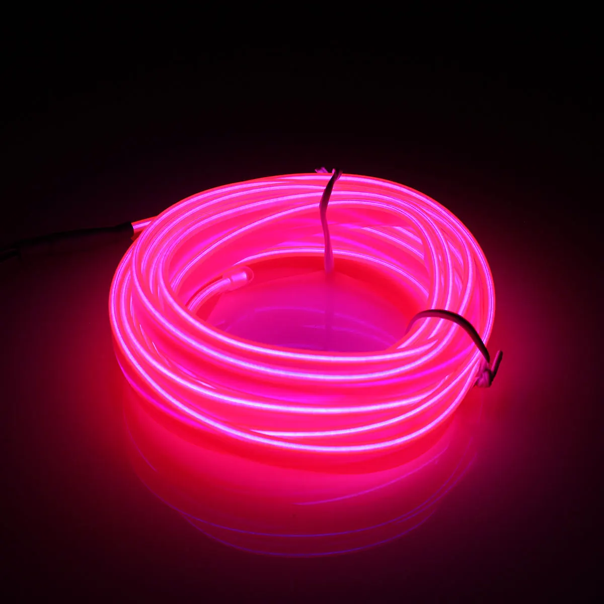 Pink Smuxi 2 м светодиодный EL Wire Neon EL Wire светящаяся лента, светильник, веревочный контроллер, автомобильный декор, Танцевальная вечеринка, водонепроницаемый - Испускаемый цвет: Pink
