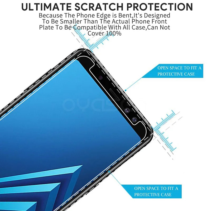 2 шт./лот закаленное стекло для Samsung Galaxy A6 A8 Plus 2018 J3 J4 J5 J6 J7 J8 Взрывозащищенная