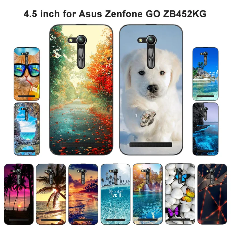 Задняя крышка для Asus Zenfone GO zb452кг 4 5 дюйма силиконовые чехлы с принтом Scape мягкая