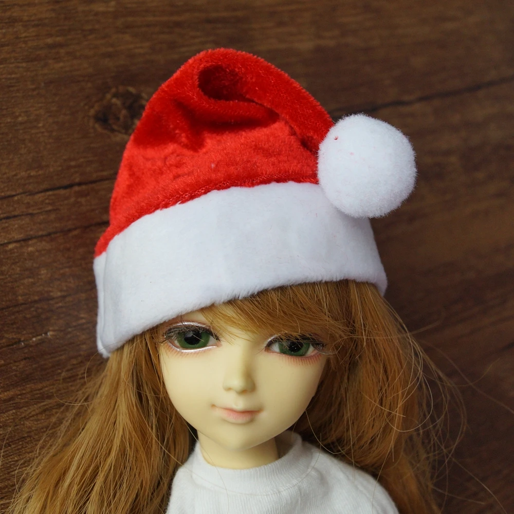 BJD Рождественская шапка бини для 1/6 11 &quot1/4 17&quot 1/3 24 &quot60 см высокая SD MSD YOSD DK DZ AOD DD