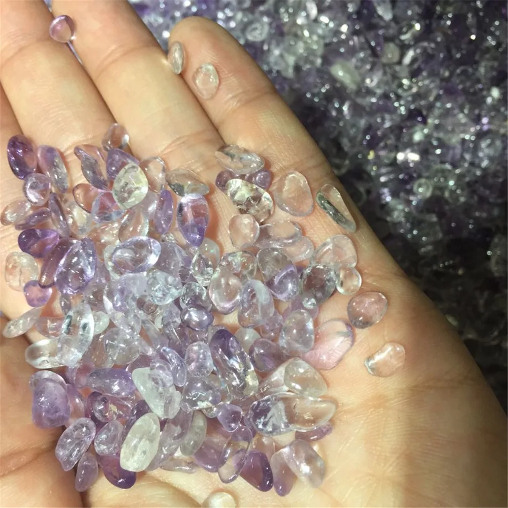 100 г крошечные Аметистовые кварцевые камни рейки целебные кристаллы драгоценный
