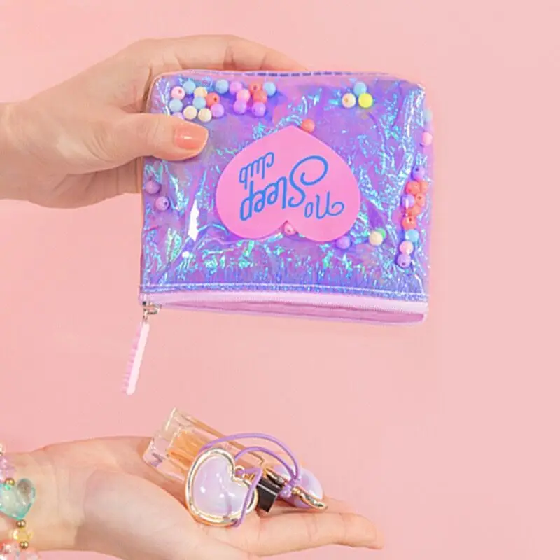 Milkjo лазерная голограмма портмоне сверкающие портативные косметички Kawaii Кошельки для монет Bentoy Ins горячие девушки блёстки кошелек косметичка