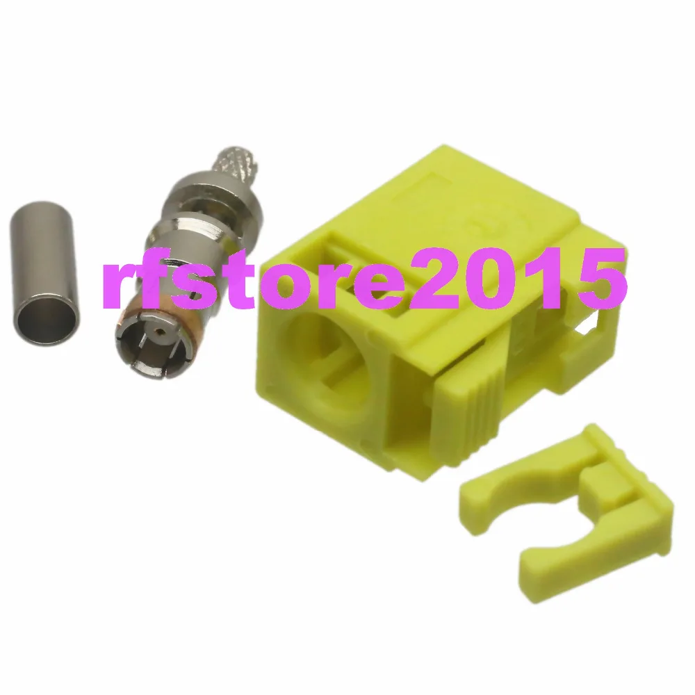 1pce разъем Fakra K 1027 SMB гнездовой обжимной для RG316 LMR100 RG174 Карри|jack connector|jack jackl connector |