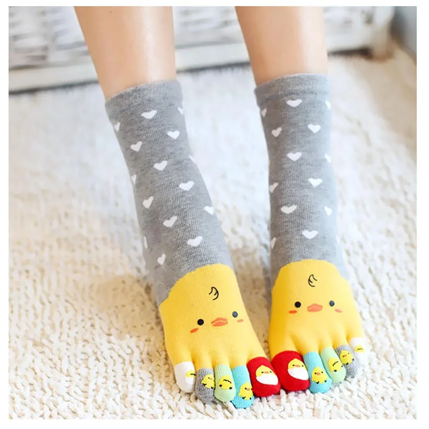 2017 милые женские и носки из мягкого хлопка с рисунком утки мультфильма аниме 5