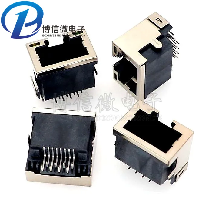 10 шт./лот Rj45 розетка Sp32 сетевой порт 8P8C Тонущая пластина с кристаллами разъем