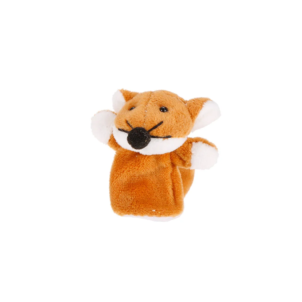 

2Pcs Finger Doll Baby Plush Toys The fairy tale finger puppets The Sly and The Little Red Hen story Enlightenment Education