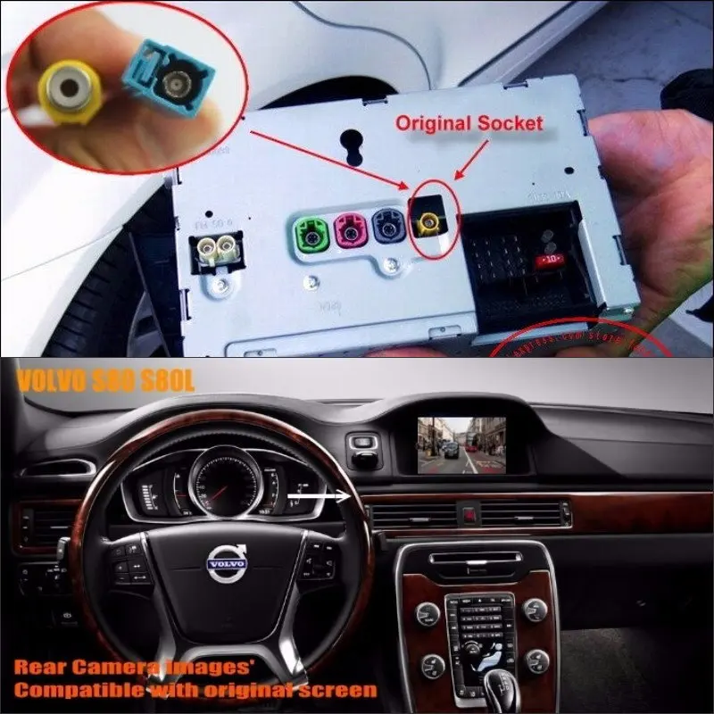 Для Volvo S80 S80L 2012 2014 Автомобильный оригинальный видео вход Переключатель RCA адаптер