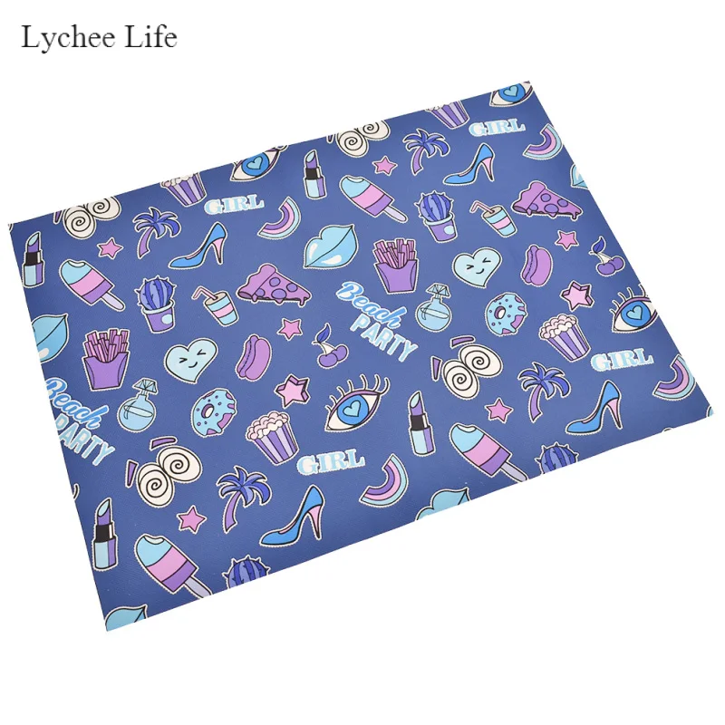 Lychee Life милые принты из искусственной кожи швейные поделки одежда A4 ткань DIY сумки