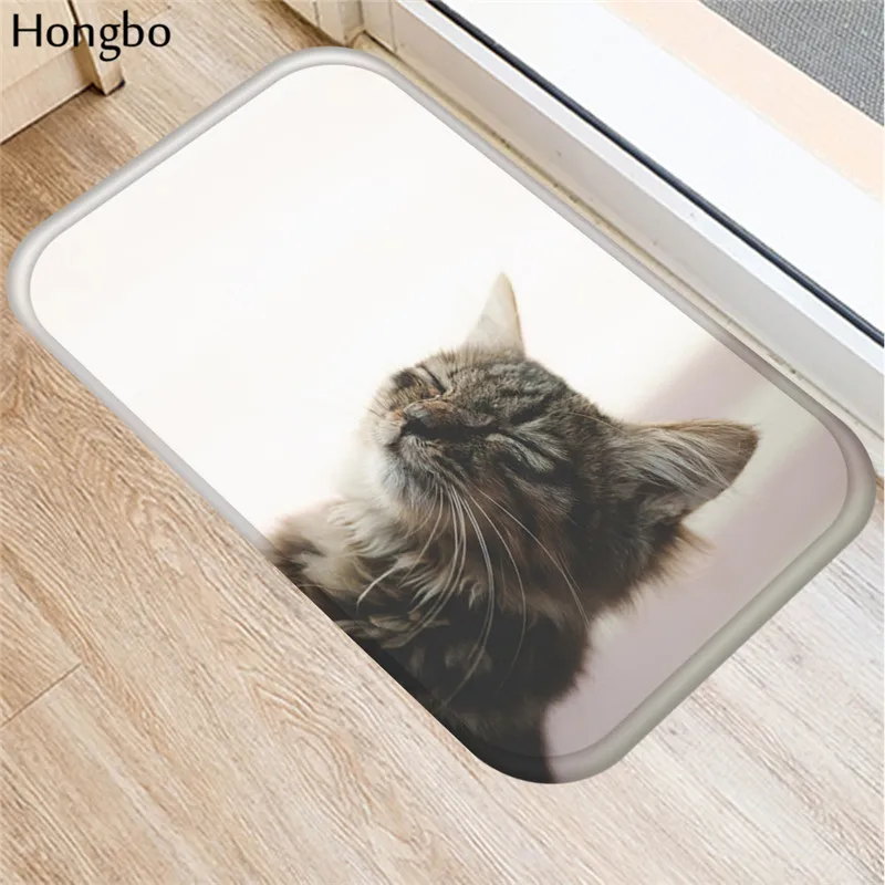 Hongbo Kawaii Добро пожаловать, коврики для ванной комнаты с изображением кота, кухонные коврики, коврики для гостиной, противоскользящие