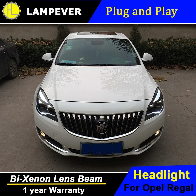Lampever для GM BUICK 2014 2015 2016 Verano Regal Opel insignia светодиодный фары DRL Биксеноновые линзы