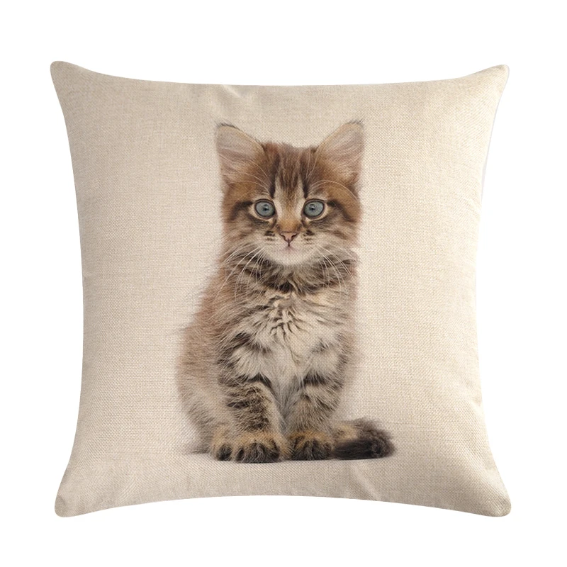 Pet Чехол для подушки с кошкой собака для детей Декоративные Чехлы для дивана подушка для автомобильного кресла Декор Наволочка Чехол almofadas - Цвет: E43017