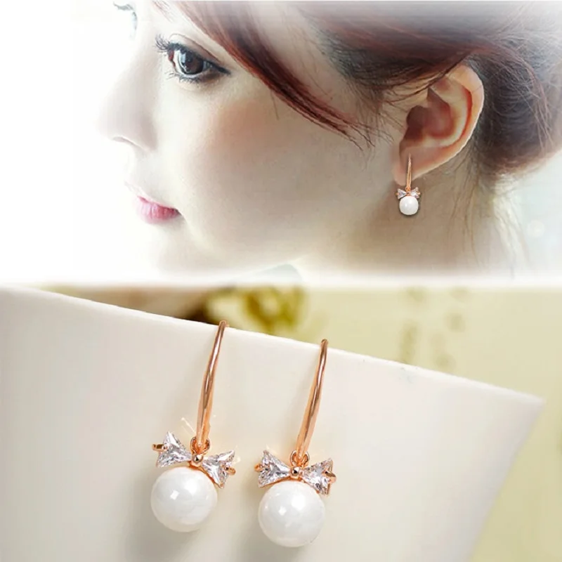 2017 Новое Прибытие Вишневый Роуз Позолоченные Цирконий Свадебные Женщины Стад