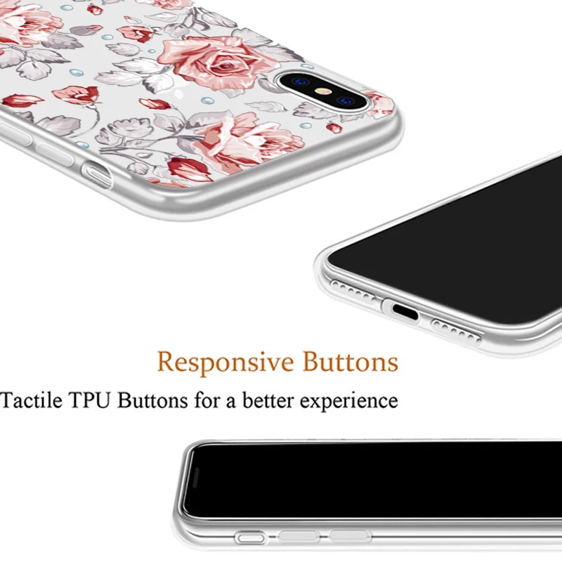 Мультяшный чехол для телефона с милыми растениями и цветами iPhone XR X MAX 5 5S 6 6S 7 8 Plus