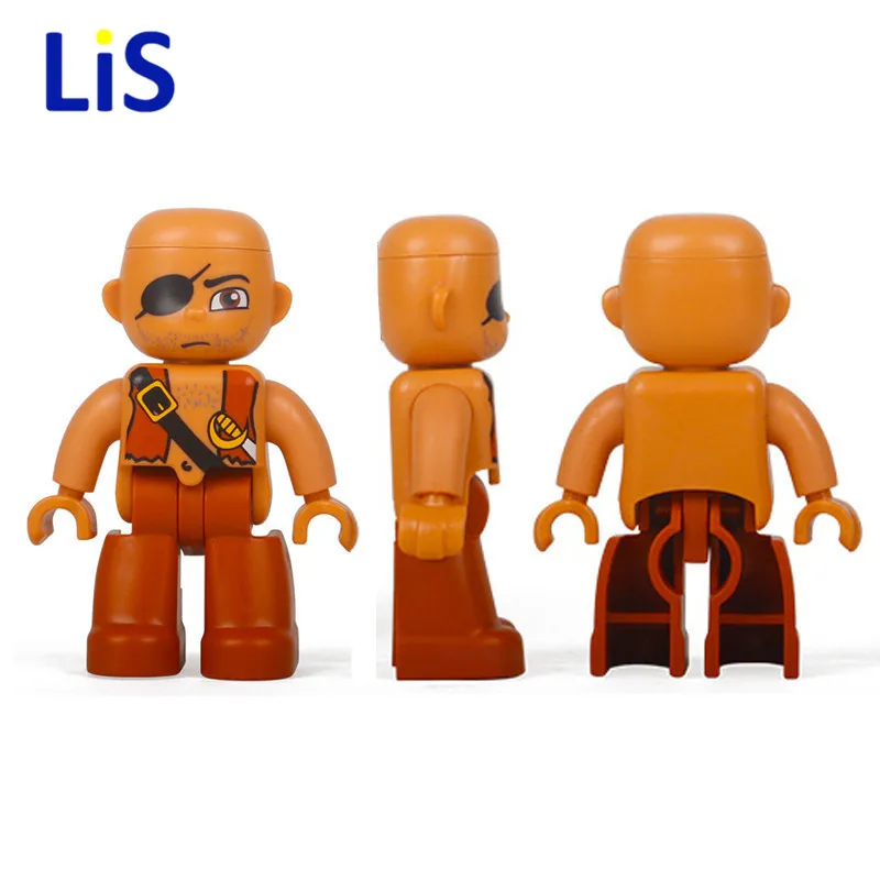 

20Pcs/Lot Profession Dolls big Building Blocks Figures Soldier Family Castle Members Pirate Princess Duplo DIY Kids Toys