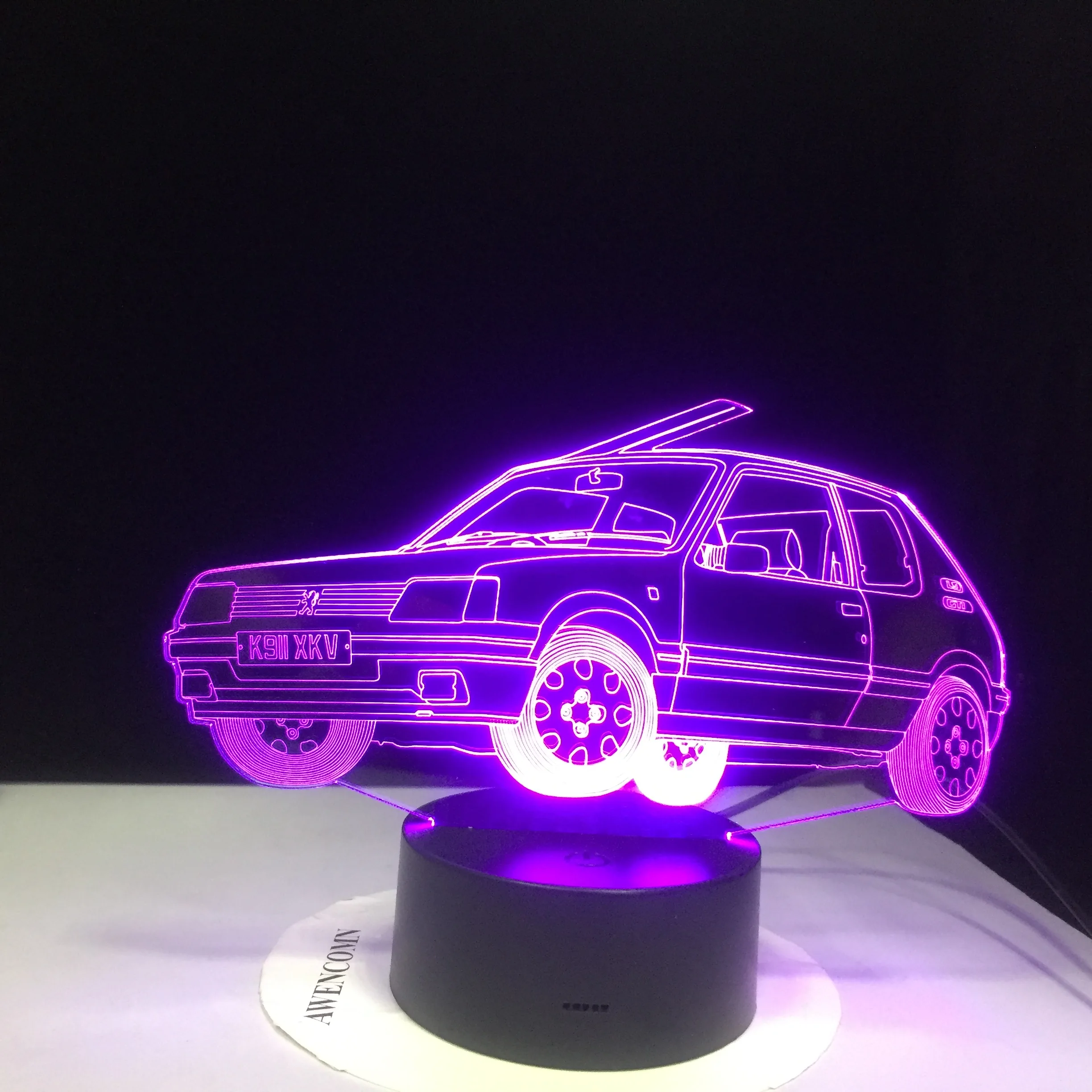 Creative 3D Lamp Night Light Supper Car Ferrari Table 7 Colors Changing Desk Novelty Led Lights Dropshipping | Лампы и освещение