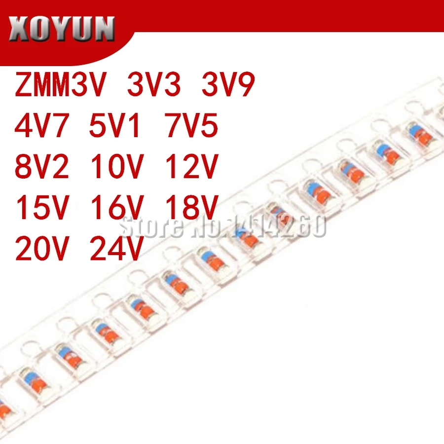 Диод Зенера ZMM 3V 3V3 3V9 4V7 5V1 7V5 8V2 10V 12V 15V 16V 18V 20V 24V LL34 SMD упаковка 1/2W 0 5 w|Диоды| |