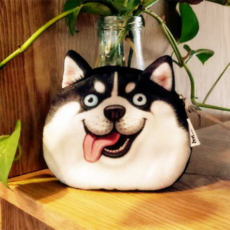 3 Кошелек для монет с 3D принтом животных для девочек, кошелек для монет, Женский Детский кошелек, кошельки на молнии, мультяшный Кошелек для монет, кошелек для собак и кошек - Цвет: 3