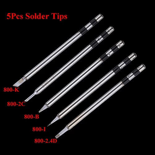 5Pcs Tips 5 в 10 Вт ЖК-цифровой USB паяльник Регулируемая температура soldeerbet Solda паяльник BGA паяльная станция сварочные инструменты - Цвет: 5Pcs Tips