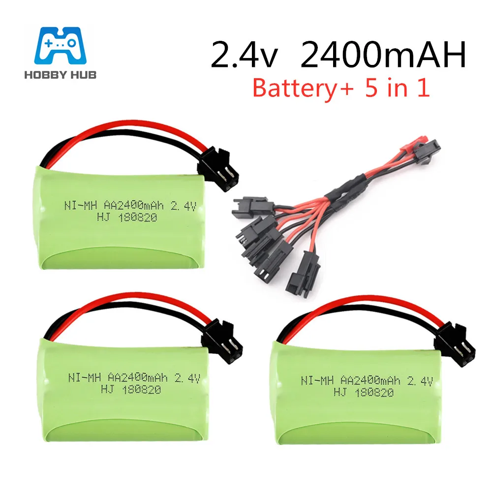 2/3/4 шт. Ni-mh 2 4 V 2400mAh AA Аккумуляторная батарея для дистанционного управления