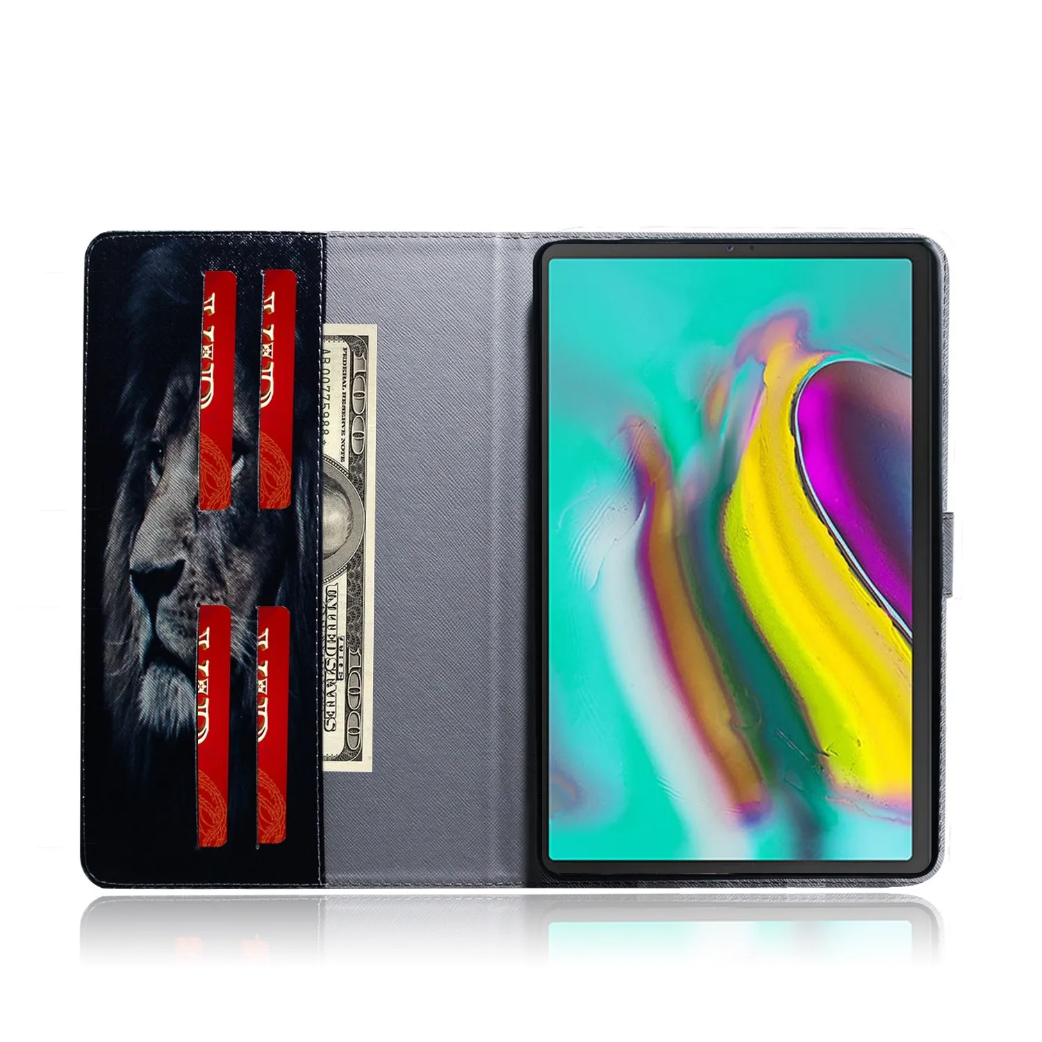 Tab S5E T725 SM чехол для планшета с тигром львом панда флип раскладный кожаный Обложка