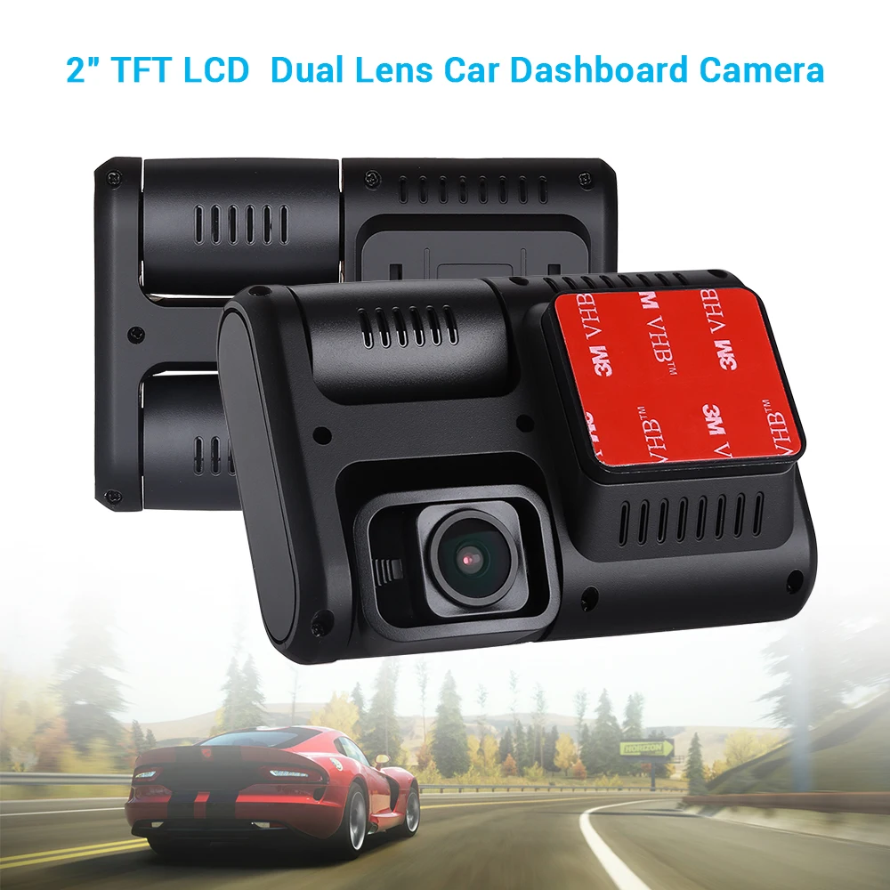 2019 новый автомобильный dvr камера HD 1080 P 2 0 дюймов ЖК-дисплей сдвоенный Объектив sony