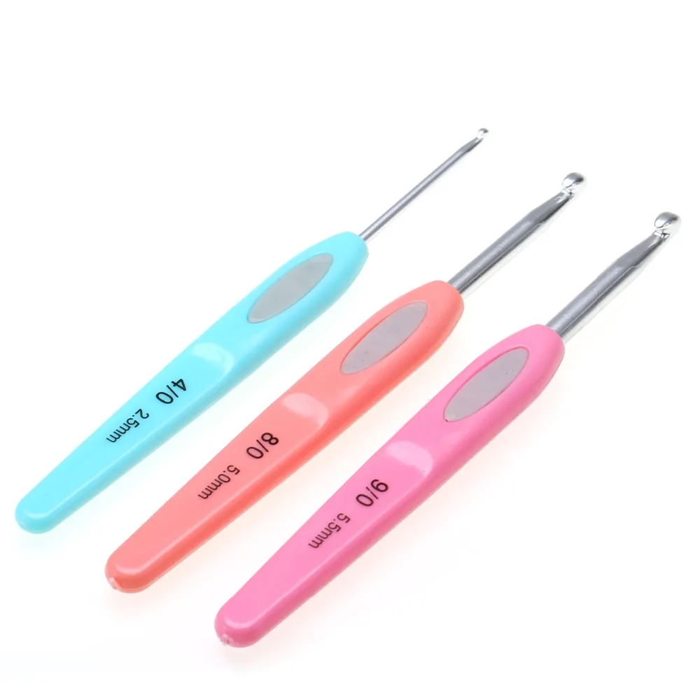 8 шт./компл. Алюминиевые крючки для вязания набор спиц с мягкой ручкой 2 5 мм 6