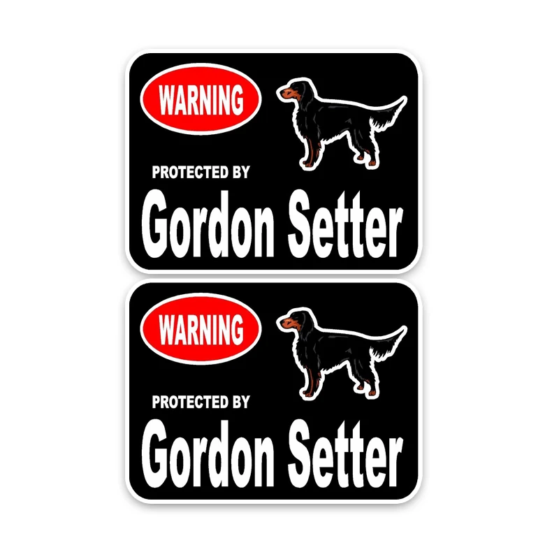 YJZT 15*11.4CM 2X Gordon Setter Guard Dog Reflective Lnterest Car Sticker C1-4415 | Автомобили и мотоциклы