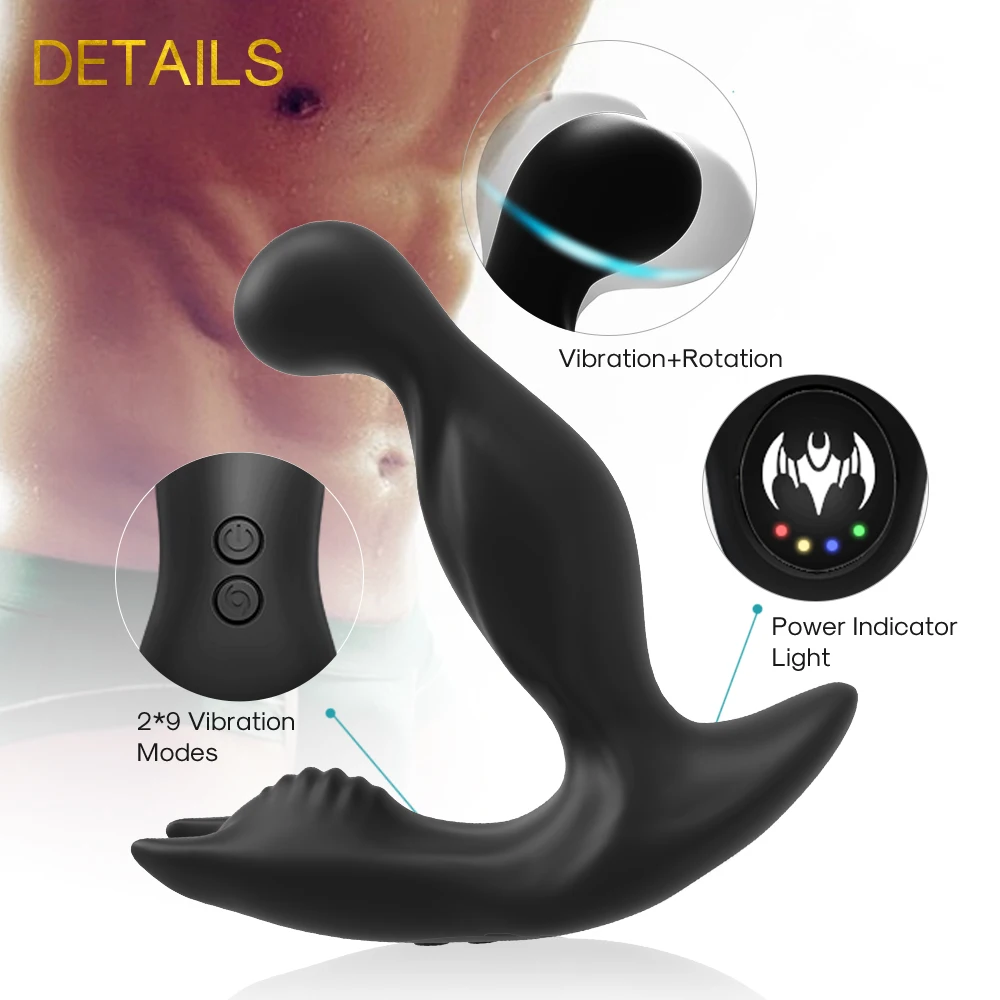 Male Gay Butt Anal Plug Vibrating Prostate Health Massage Tool Silicone Vibrator Stimulate Sex Toys for Men | Красота и здоровье