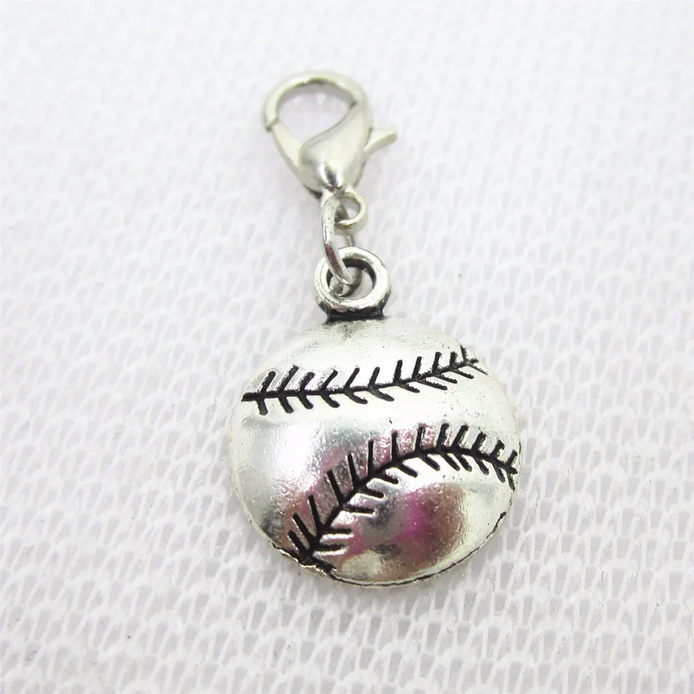 

50pcs/lot baseball charms Hanging Charms Sports Dangle Charms DIY Bracele&bangles Jewelry Accessory